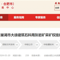 年產砂石980萬噸！安徽儲量超億噸大礦5億起拍